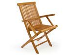 Gartenstuhl VCM "Gartenstuhl Hochlehner Klappstuhl Holz Teak", braun, Obermaterial: 100% Holz Wood., Stühle, Gartenstuhl