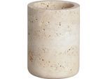 Zahnbürstenhalter MÖVE "Travertine Grace", beige, Naturstein, Zahnputzbecher