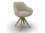 Armlehnstuhl Sally Beige Cord Gepolstert