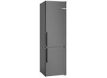 BOSCH Kühl-/Gefrierkombination, Energieeffizienz: C, silber (gebürsteter schwarzer stahl anti fingerprint), B:60cm H:203cm T:66,5cm, Kühlschränke, Kühl-/Gefrierkombination