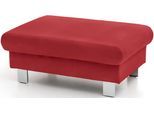 Hocker COTTA "Komaris, B: 100 cm", rot, B:100cm H:45cm T:65cm, Microfaser PRIMABELLE (100% Polyester);Kunstleder SOFTLUX;Feinstruktur (100% Polyester);Kunstleder SOFTLUX/Struktur (100% Polyester);NaturLEDER, Hocker, Hocker, individuell zu kombinieren