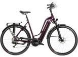 E-Bike KROSS "Trans Hybrid Prestige 630 28 Zoll lila - Shimano Mittelmotor" Gr. 56, lila (lila, schwarz), Elektrofahrräder, Damen, 56cm, 28 Zoll (71,12cm), E-Bike, SHIMANO 36 V/250 W DU-E6110, Mittelmotor