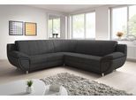 Ecksofa TRENDMANUFAKTUR "Rondo II, zeitlos & elegant, bequeme Armlehnen, L-Form", grau (dunkelgrau), B:267cm H:85cm T:247cm, Struktur (100% Polyester), Sofas, Ecksofa, wahlweise mit Federkern, wahlweise mit Bettfunktion, B/T 247/267cm