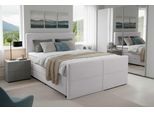 Boxspringbett HOME AFFAIRE "Lucas, Doppelbett, Polsterbett, Federkernbett, Komforbett, 160,180 cm", natural grau, B:166cm L:226cm, 100% PES, Komplettbetten, Boxspringbett, inkl. Topper, zwei Bettkästen, Taschen-Federkernmatratze, Härtegrad 3