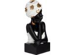 Skulptur GILDE "Figur Frau Jutei", schwarz, B:17,5cm H:34cm T:11,5cm, Kunstharz, Dekofiguren, Skulptur