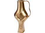 Tischvase GILDE "Vase Antigua mit Henkel", goldfarben, B:18cm H:34cm T:10cm, Aluminium, Vasen, Tischvase