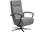 Relaxsessel DIE PLANBAR "ZE-RS20038 inkl. Relaxfunktion und Kopfteilverstellung", cyber grau, B:66cm H:107cm T:83cm, 100% Recyceltes Polyester, Sessel, Relaxsessel, 360 drehbar, wahlweise mit Gasdruckverstellung