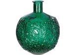 Tischvase GILDE "Vase Dschungel", grün, B:33cm H:44cm T:33cm Ø:33cm, Glas, Vasen, Tischvase