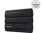 SAMSUNG externe SSD "T7 Shield", schwarz, 2 TB, Schreibgeschwindigkeitmaximal 1000 MB/s Lesegeschwindigkeitmaximal 1050 MB/s, Festplatten, externe SSD