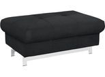 Hocker COTTA "Chef", schwarz (lava), B:100cm H:46cm T:65cm, 100% Polyester, Hocker, Hocker, mit edlen Metallfüßen