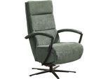 Relaxsessel DIE PLANBAR "ZE-RS20038 inkl. Relaxfunktion und Kopfteilverstellung", grün (cyber moos), B:66cm H:107cm T:83cm, 100% Recyceltes Polyester, Sessel, Relaxsessel, 360 drehbar, wahlweise mit Gasdruckverstellung