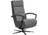 Relaxsessel DIE PLANBAR "ZE-RS20038 inkl. Relaxfunktion und Kopfteilverstellung", grau (cyber anthrazit), B:66cm H:107cm T:83cm, 100% Recyceltes Polyester, Sessel, Relaxsessel, 360 drehbar, wahlweise mit Gasdruckverstellung
