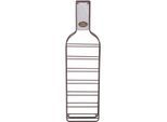 Weinregal GILDE "Weinregal Flasche Cork", braun, B:32cm H:118cm T:8,5cm, Metall, Regale, Weinregal