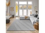 Teppich THE CARPET "Knight", grau, B:120cm H:12mm L:170cm, Polyester, Teppiche, Teppich, moderner Wohnzimmer Teppich elegant glänzender Flor