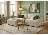 Ecksofa TRENDMANUFAKTUR "Fordon, Schlafsofa mit Bettkasten, Couch in L-Form, Breite 250 cm", beige (cream), B:250cm H:82cm T:167cm, 92% Polyester, 8% Polyamide, Sofas, Ecksofa, in Cordstoff HYPER, cream, Recamiere links