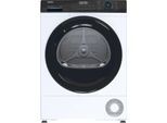HAIER Wärmepumpentrockner "HD91-A3939E", Energieeffizienz: C (A-G), schwarz-weiß (weiß), B:59,6cm H:84,3cm T:65cm, Trockner, 9 kg, Extra Hygiene-Funktion, i-Refresh-Dampfprogramm