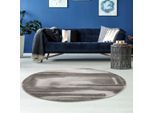 Teppich CARPET CITY "Noa 9261" Gr. 9, gold (goldfarben), H:11mm Ø:120cm, Kunstfaser, Teppiche, Teppich, Kurzflor, Modern, Weicher For, Pflegeleicht