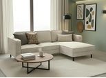 Ecksofa TRENDMANUFAKTUR "Watkins Couch wahlweise mit Schlaffunktion und Bettkasten,auch in Cord", beige (cream), B:232cm H:81cm T:161cm, 92% Polyester, 8% Polyamide, Sofas, Ecksofa, Recamiere beidseitig montierbar, Sofa in L-Form, Breite 232 cm