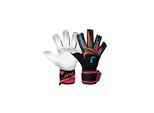 Torwarthandschuhe REUSCH "Attrakt Advance Evolution Glueprint", Damen, Gr. 7.5, schwarz, 49% Latex, 34% Polyester, 7% Lederimitat, 6% Polyamid, Handschuhe, mit atmungsaktiven Mesh-Einsätzen