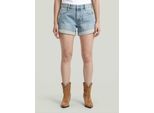 Shorts G-STAR "Judee Shorts", Damen, Gr. 24, vintage bornite, Obermaterial: 95% Baumwolle, 5% Baumwolle, Hosen Shorts