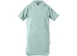 Badeponcho TOM TAILOR HOME "Surfponcho COLOR BATH" Gr. 140, grün (fresh sage), 140/158, Frottier, Hausmäntel, Badeponcho, mit Kordel, Bauchtasche, saugstark, Baumwolle, auch in Kindergrößen