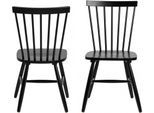 Esszimmerstuhl ACTONA GROUP "Riano", schwarz, B:50,5cm H:86cm T:49,5cm, Massivholz, Stühle, Esszimmerstuhl, Küchenstühle in Birke massiv, schwarz lackiert (2er Set)