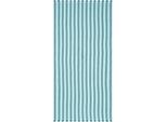 Strandtuch EGERIA "Pestemal", blau (sea), B:80cm L:180cm, gewebte Ware, Obermaterial: 65% Baumwolle, 20% Polyester, 15% Viskose, Handtücher, Strandtuch, 80x180 cm, mit Fransen
