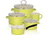 Topf-Set KRÜGER "Juist", grün (pastellgrün), Töpfe, Topf-Set, Induktion