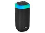 HAMA Bluetooth-Lautsprecher "Bluetooth Box LED 30 W Xtra Bass 360ᵒ Sound, wasserdicht nach IPX 4", schwarz, B:9,6cm H:19,5cm T:9,6cm, Lautsprecher, Bluetooth-Lautsprecher