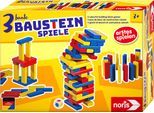 Spiel NORIS "3 bunte Bausteinspiele", bunt, Spiele, Kinder, Spiel, Made in Germany