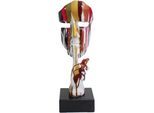 Skulptur GILDE "Skulptur Gesicht Colorful Silence", bunt (mehrfarbig), B:13cm H:41cm T:13cm, Kunstharz, Dekofiguren, Skulptur