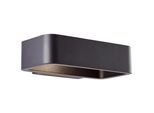 BRILLIANT Außen-Wandleuchte "Golda", Energieeffizienz: F, schwarz, 1, H: 5,5cm, 1 Stk., Leuchten, 22 cm Breite, 13 cm Tiefe, 510 lm, warmweiß, Metall/Glas, schwarz, Außen-Wandleuchte