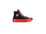 Comme des garçons Hohe Sneakers Chuck Taylor Schwarz