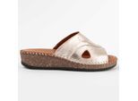 Purapiel Sandale Mit Keilabsatz Leida3 Gold