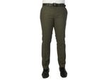 Heren olijfgroene wolmix tweed formele broek