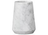 Zahnputzbecher KLEINE WOLKE "Carrara", weiß, B:8,5cm H:11,5cm L:8,5cm, Marmor, Zahnputzbecher, Zahnputzbecher