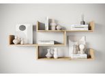 Wandboard HOME AFFAIRE "Wandregal Trio", braun (eiche votan), B:119,1cm H:55cm T:18cm, Holzwerkstoff, Regale, Wandboard, Hängeregal mit 3 Ablageflächen, modernes Design, variabel einsetzbar, Topseller