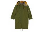 Kenzo gewatteerde parka donker kaki groene jas