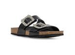 Geox D BRIONIA R Leder Damen Sandalen in Schwarz