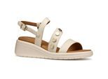 Geox D MELICONIA Synthetisch Polyurethaan Dames Papyrus Wedge schoenen