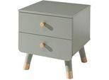 Nachttisch VIPACK "Billy", grün (olive grün), B:43cm H:45,2cm T:40cm, Tische, Nachttisch