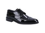 Hush Puppies Dustin Brogue Leren Mannen Zwarte Gepatineerde Brogues Schoenen