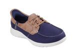 Skechers Palmilla Textiel Dames Marineblauwe Boten schoenen