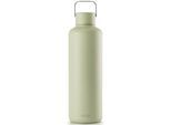 Trinkflasche EQUA "Timeless Off Matcha", grün, H:25cm, Edelstahl, Trinkflaschen, Trinkflasche, Leichtgewicht aus Edelstahl, Tragegriff