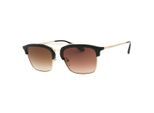 Emporio Armani Matte Pale Gold Frame Bruine Zonnebril met Gradiënt Lens
