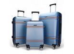 Hardshell Blue Navy Cabinekofferset Robuuste ABS Lichtgewicht Bagage Vakantietas