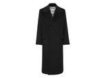 Herringbone Wool Double Breasted Long Coat
