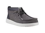 HEYDUDE Wally Mid GripR Baumwoll-Herren Stiefeletten Schwarz Austern/Schwarz