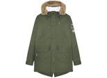Lambretta Heren Sherpa gevoerde Parka (Kaki Groen)