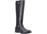 Hush Puppies Daphne Leder Damenschuhe schwarze Stiefel